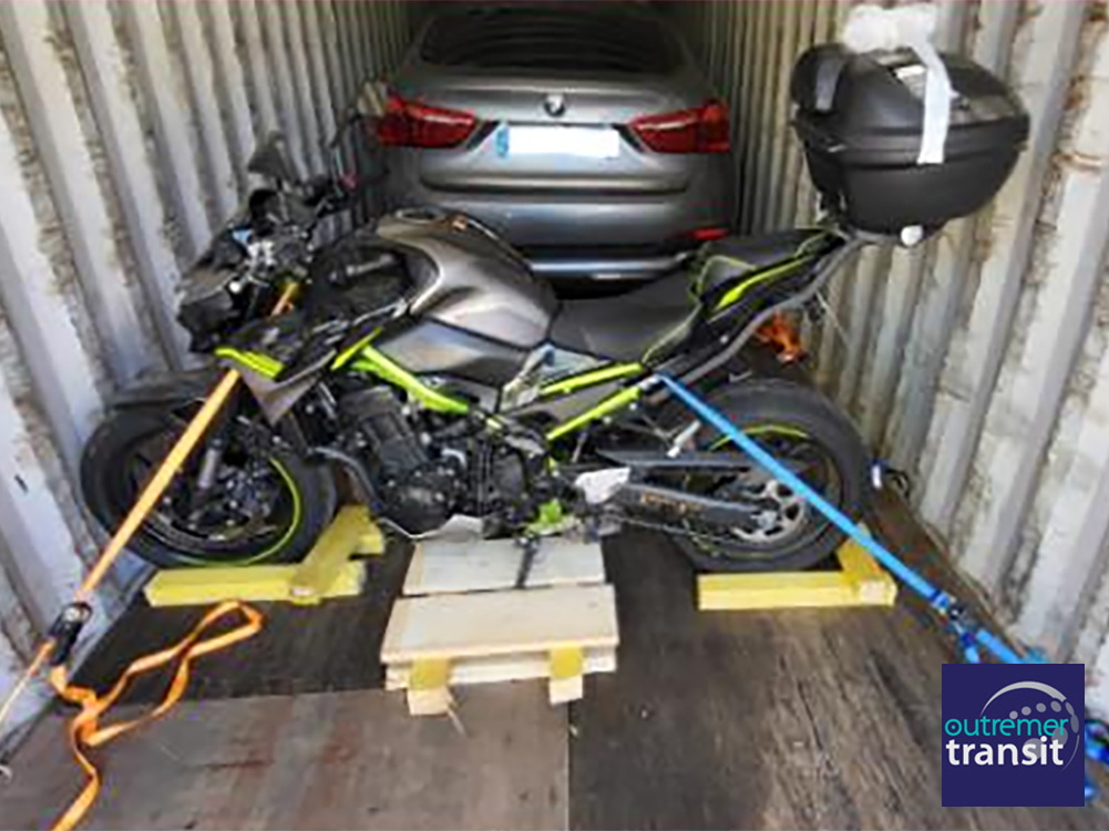 Transitaire Motos depuis et vers la Réunion en container