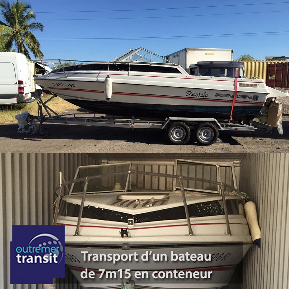 Transport de Bateau France-Reunion en conteneur avec Outremer Transit