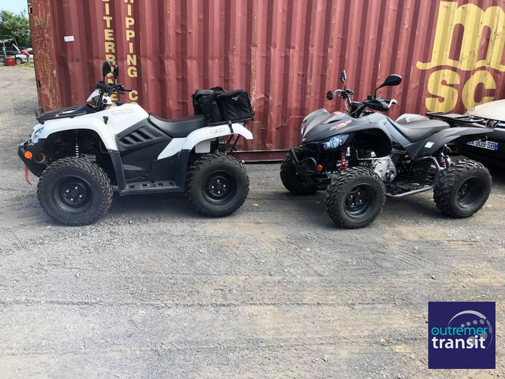 Transport de Quads à la Réunion en container
