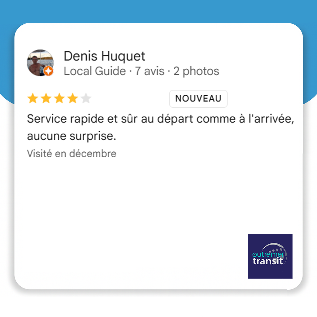 Avis Google Outremer Transit Denis H Décembre 2025
