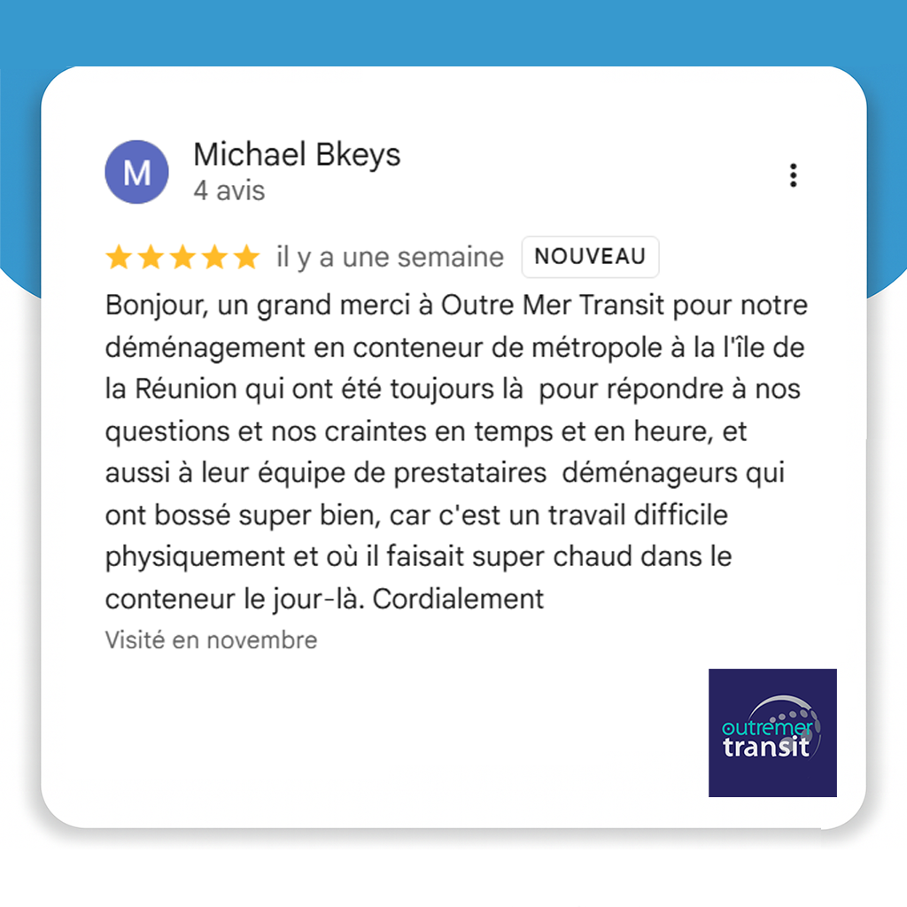 Avis Google Outremer Transit Michael B
