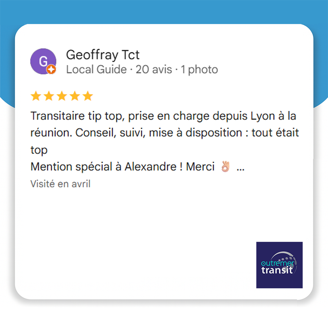 Avis Google Outremer Transit Geoffray