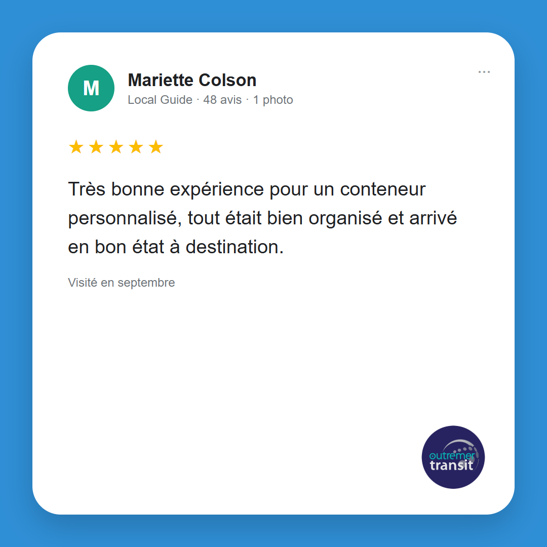 Avis Google Outremer Transit Mariette C
