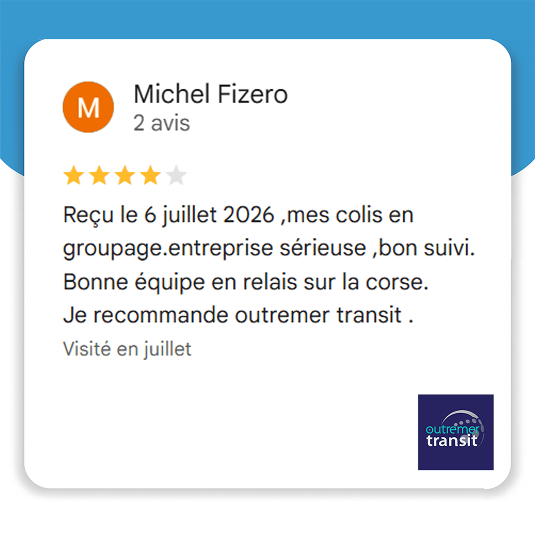 Avis Google Outremer Transit Michel F