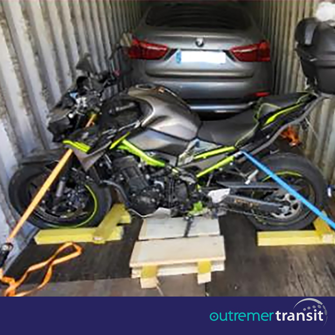 Transport moto Groupage France Metropole Reunion avec Outremer Transit